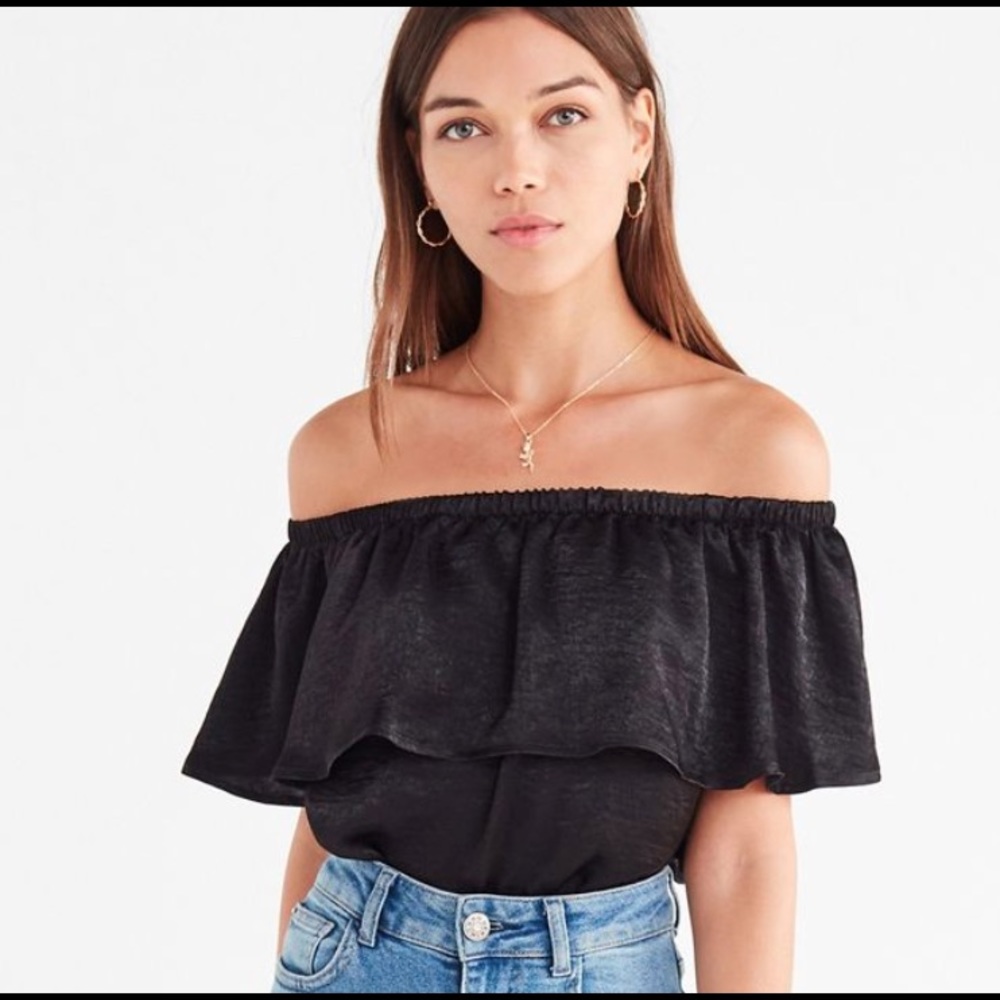 Satin off the shoulder top